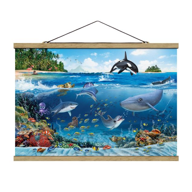Foto su tessuto da parete con bastone - Animal Club International - mondo subacqueo con animali - Orizzontale 2:3