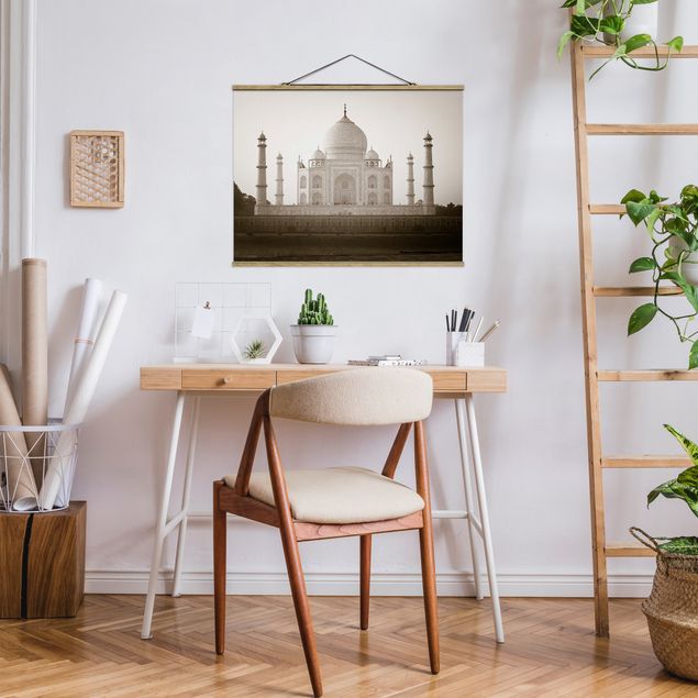 Foto su tessuto da parete con bastone - Taj Mahal - Orizzontale 3:4