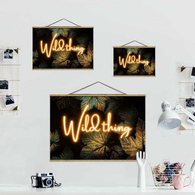 Foto su tessuto da parete con bastone - Elisabeth Fredriksson - Wild Thing Golden Leaves - Orizzontale 2:3