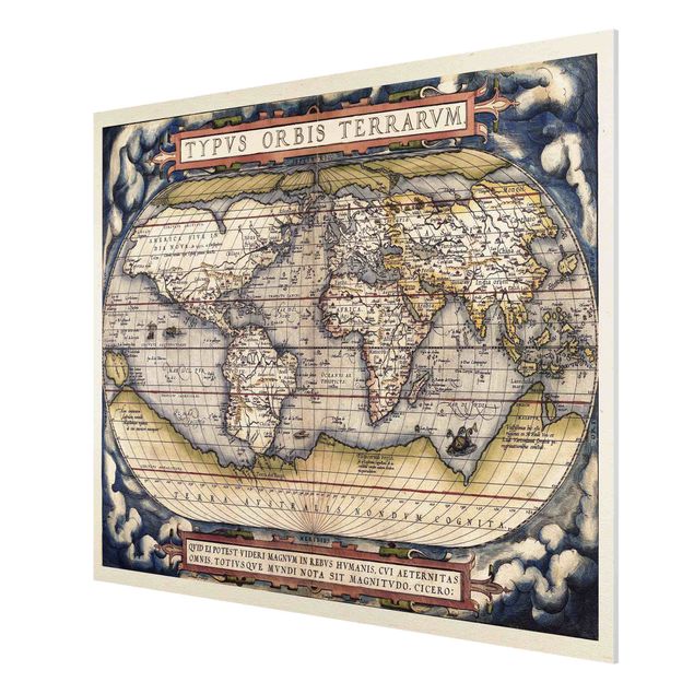 Stampa su Forex - Historic tipo World Map Orbis Terrarum - Orizzontale 3:4