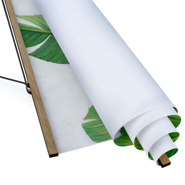 Quadro su tessuto con stecche per poster - Piante preferite - Banana - Quadrato 1:1