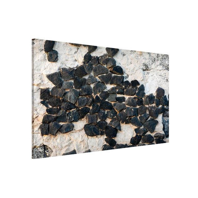 Lavagna magnetica per ufficio Muro con pietre nere
