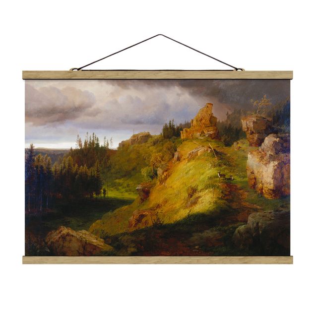 Foto su tessuto da parete con bastone - Louis Gurlitt - Giant Mountain - Orizzontale 2:3