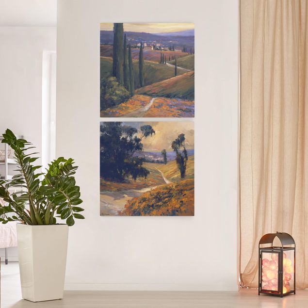 Riproduzioni su tela quadri famosi Paesaggio pomeridiano Set I