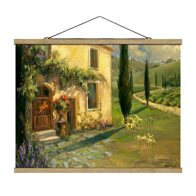 Foto su tessuto da parete con bastone - Paesaggio Italiano - Cypress - Orizzontale 3:4