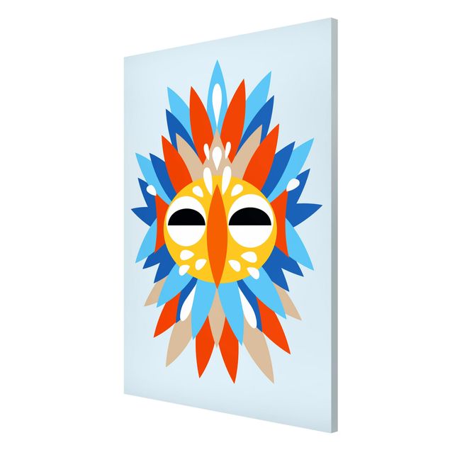 Lavagna magnetica - Collage Mask Ethnic - Parrot - Formato verticale 2:3