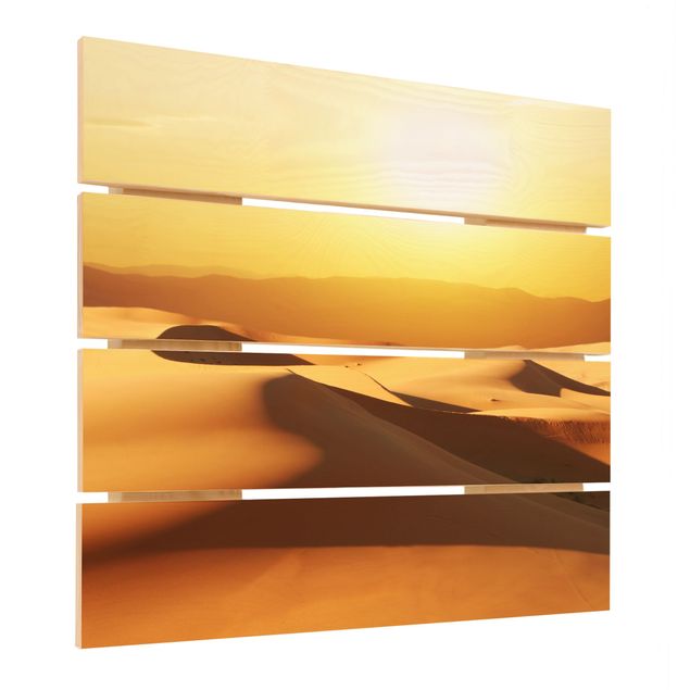 Stampa su legno - Il deserto dell'Arabia Saudita - Quadrato 1:1