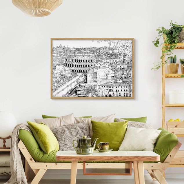 Poster con cornice - City Study - Rome - Orizzontale 3:4