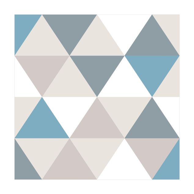 Tappeti bagno grandi Motivo geometrico triangolo inclinato blu