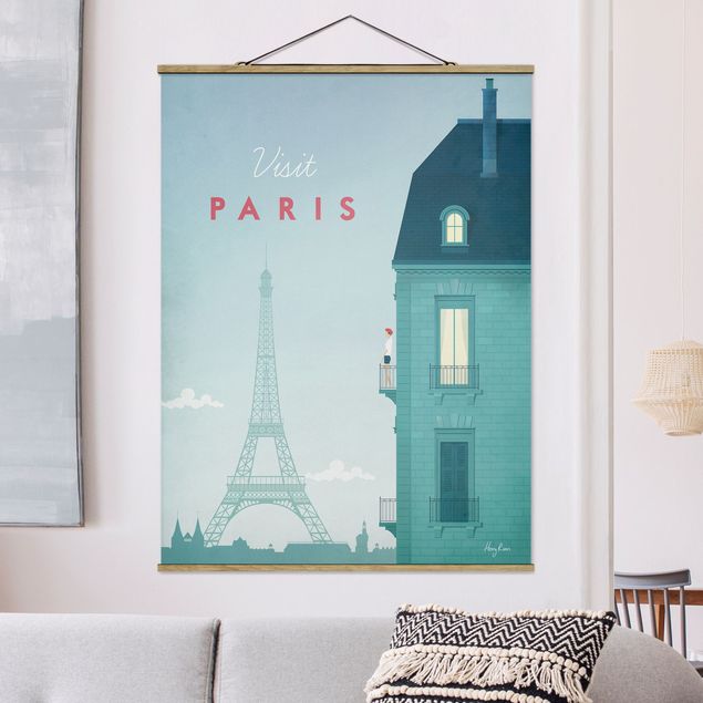 Foto su tessuto da parete con bastone - Poster Viaggio - Parigi - Verticale 4:3