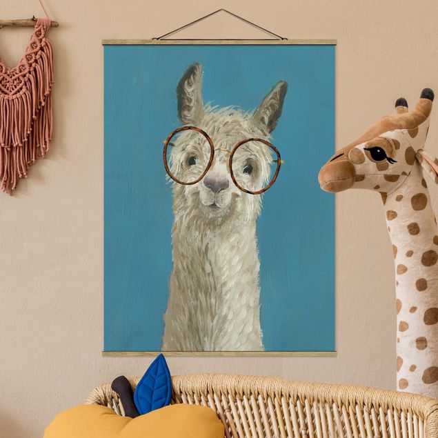 stampe animali Lama con occhiali I