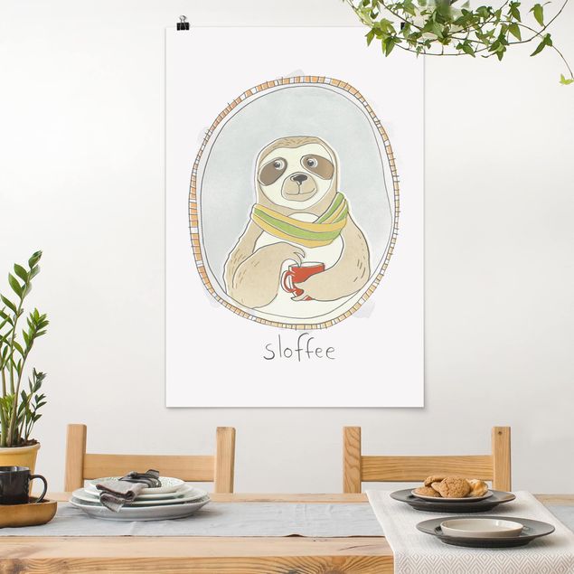 Poster - caffeina Sloth - Verticale 3:2