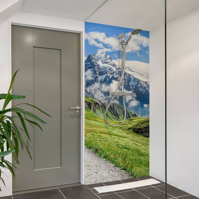 Rivestimenti per doccia alluminio dibond Panorama di Grindelwald