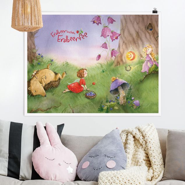 Poster illustrazioni The Strawberry Fairy - Nel bosco