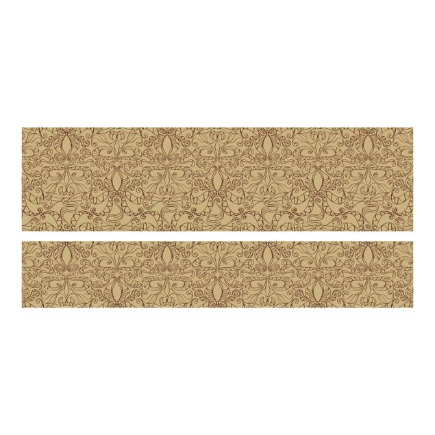 Carta adesiva per mobili IKEA - Malm Letto basso 160x200cm Spiritual pattern beige