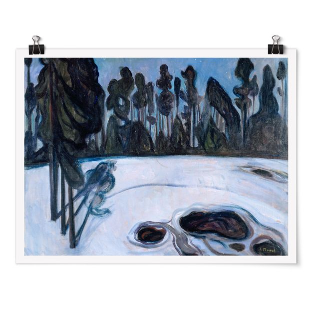 Poster - Edvard Munch - Notte stellata - Orizzontale 3:4