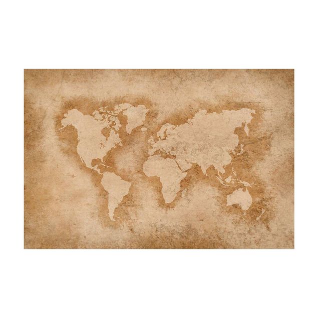Tappeti beige Mappa del mondo antico
