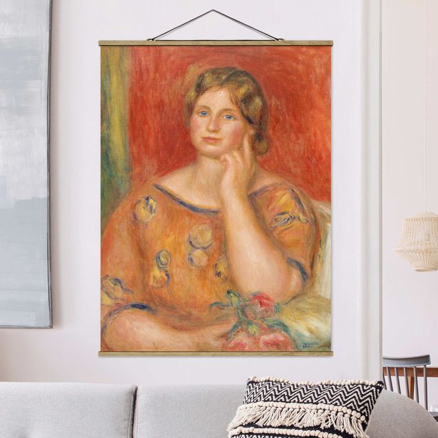 Foto su tessuto da parete con bastone - Auguste Renoir - La signorina Osthaus - Verticale 4:3