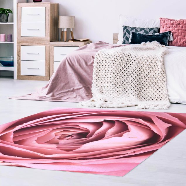 Tappeti moderni soggiorno Fiore di rosa rosa