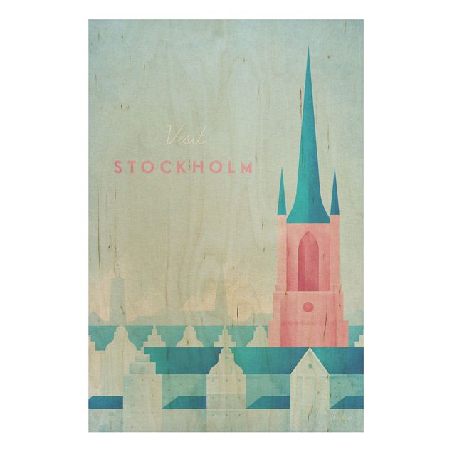 Stampa su legno - Poster Viaggi - Stoccolma - Verticale 3:2
