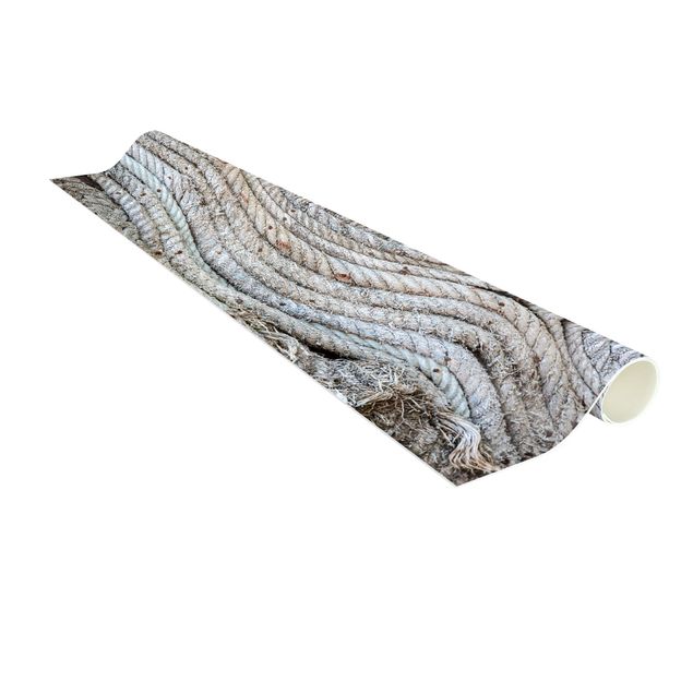 Tappeto salotto moderno grigio Corda da pesca shabby con tavole di legno
