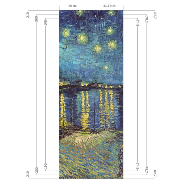 Rivestimento per doccia - Vincent van Gogh - Notte stellata sul Rodano
