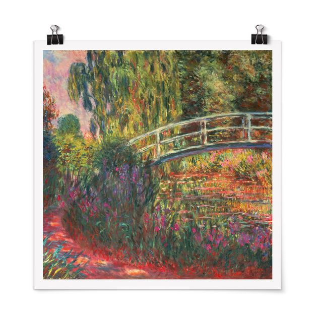 Poster - Claude Monet - Ponte giapponese di Giverny - Quadrato 1:1