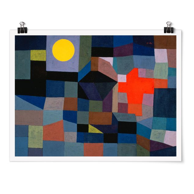 Poster - Paul Klee - Fire At Full Moon - Orizzontale 3:4