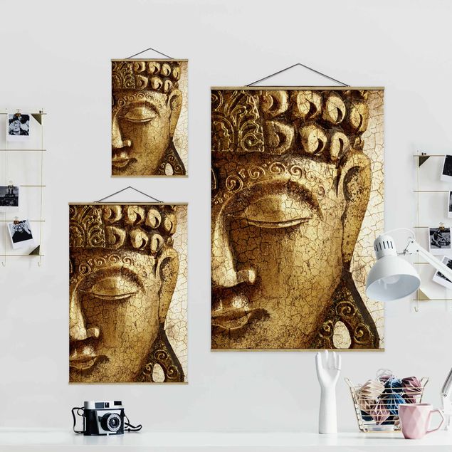 Foto su tessuto da parete con bastone - Vintage Buddha - Verticale 3:2