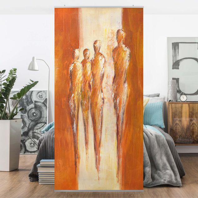 Tenda a pannello - Petra Schüßler - Four Figures In Orange 02 - 250x120cm