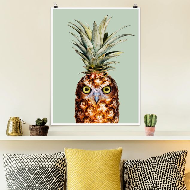 quadri con animali Ananas con gufo
