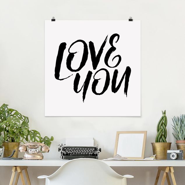 Poster - Love You - Quadrato 1:1