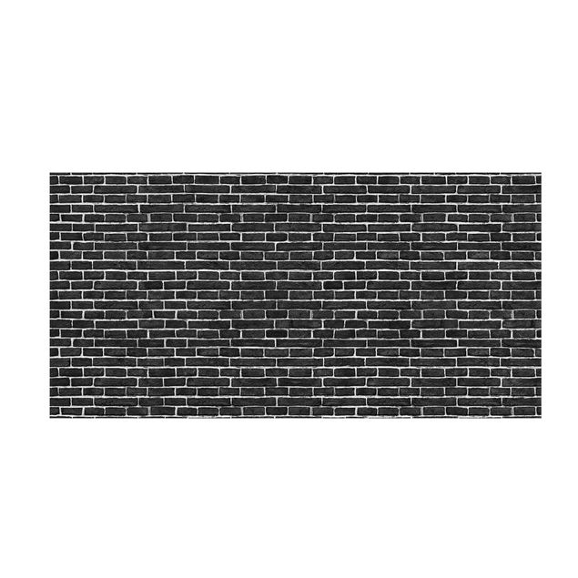 Tappeti effetto pietra Muro di mattoni nero