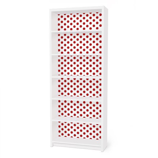 Carta adesiva per mobili IKEA - Billy Libreria - no.DS92 Dot Design Girly White