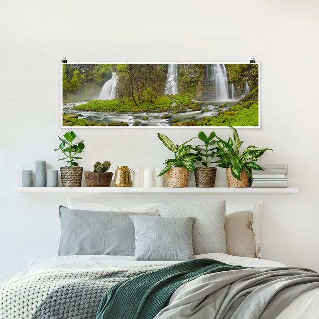 Poster - Cascate Cascade De Flumen - Panorama formato orizzontale