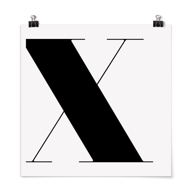 Poster - Antiquarium lettera X - Quadrato 1:1
