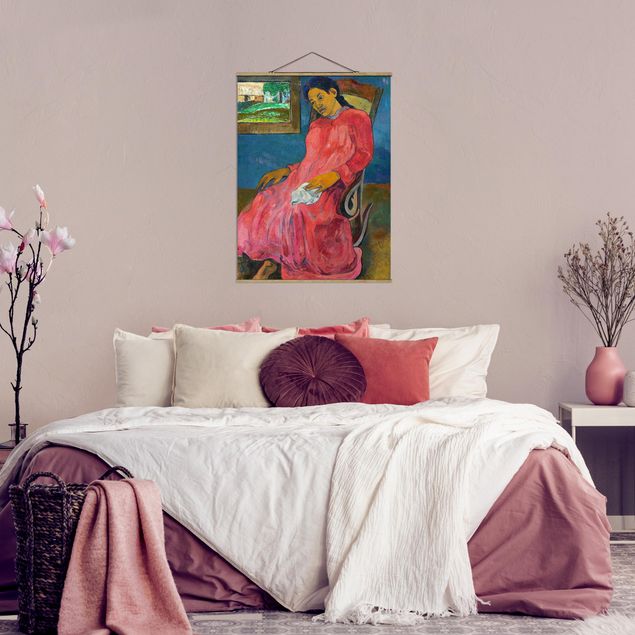 Foto su tessuto da parete con bastone - Paul Gauguin - Melancholic Tipo - Verticale 4:3