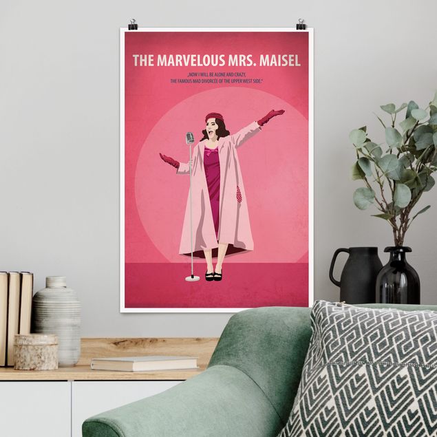 Poster illustrazioni Locandina film La meravigliosa signora Maisel