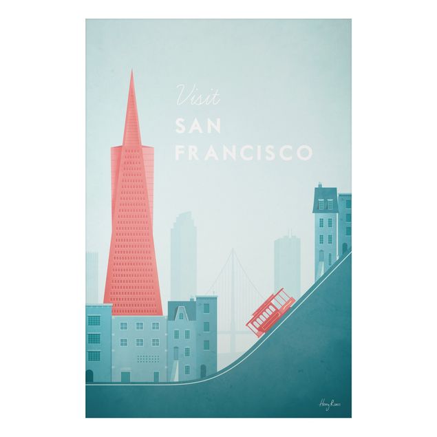 Stampa su alluminio - Poster Travel - San Francisco - Verticale 3:2