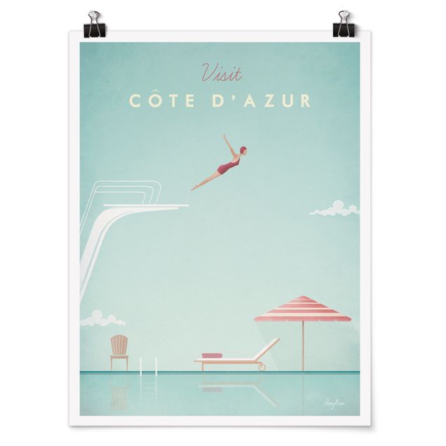 Poster - Poster Viaggi - Côte d'Azur - Verticale 4:3