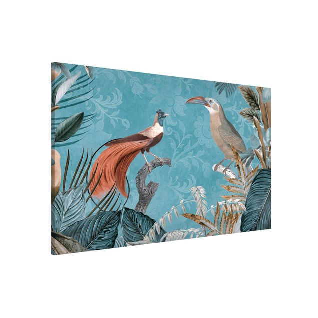 quadri con animali Collage vintage - Uccelli del paradiso