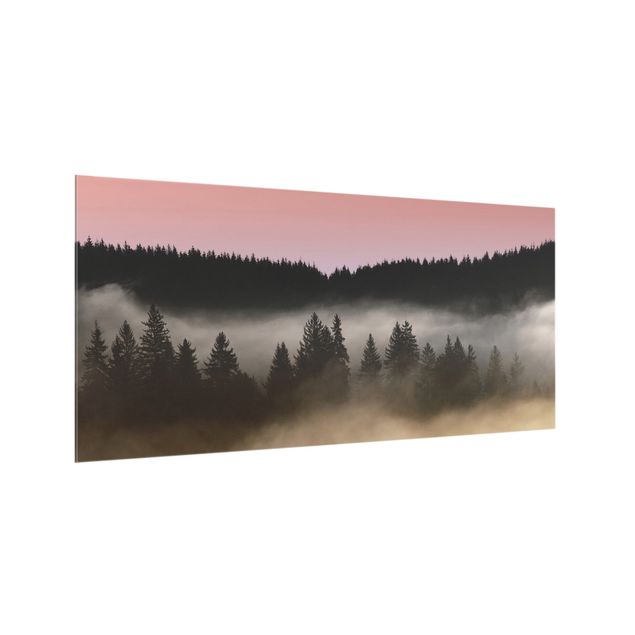 Paraschizzi in vetro - Foresta di nebbia sognante - Formato orizzontale 2:1