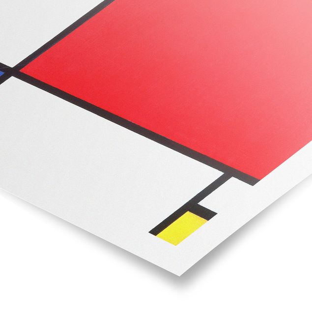 Poster - Piet Mondrian - Composizione Rosso Blu Giallo - Quadrato 1:1