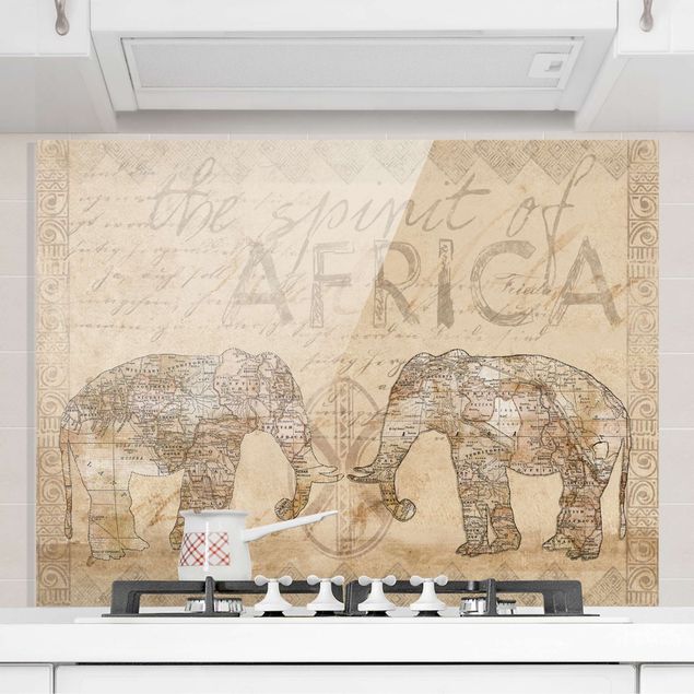 paraschizzi vetro magnetico Collage vintage - Spirito dell'Africa