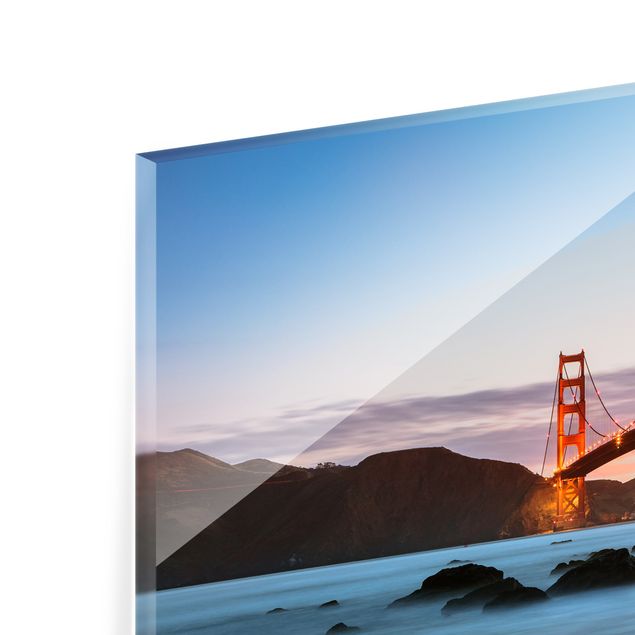 Paraschizzi in vetro - San Francisco al tramonto - Orizzontale 3:2