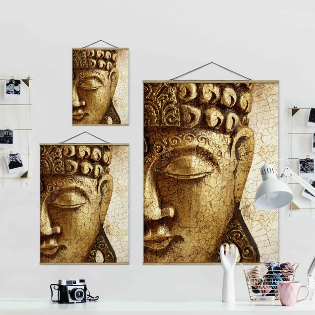 Foto su tessuto da parete con bastone - Vintage Buddha - Verticale 4:3