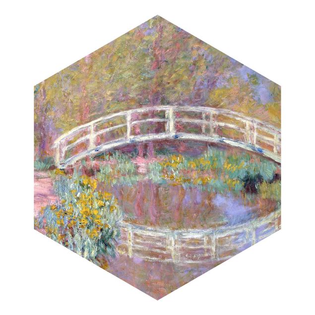 Carta da parati esagonale adesiva con disegni - Claude Monet - Ponte del giardino di Monet