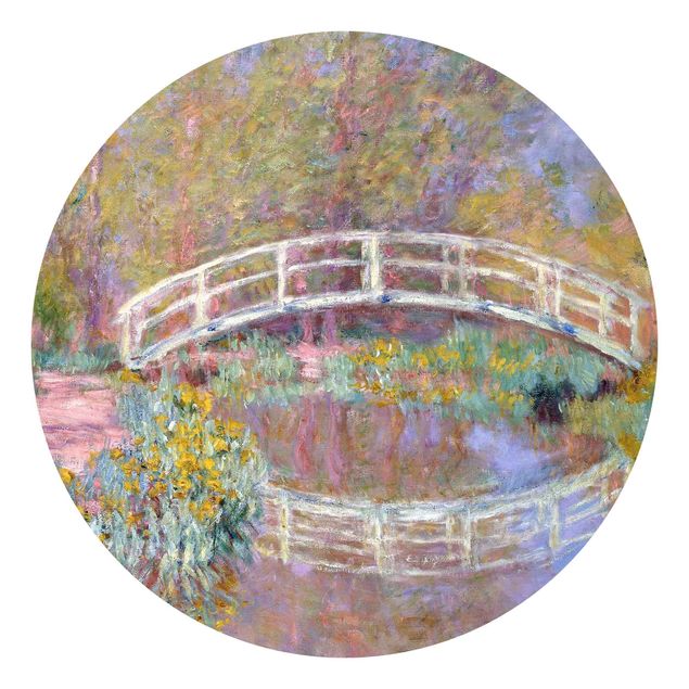Carta da parati rotonda autoadesiva - Claude Monet - Giardino del Ponte di Monet