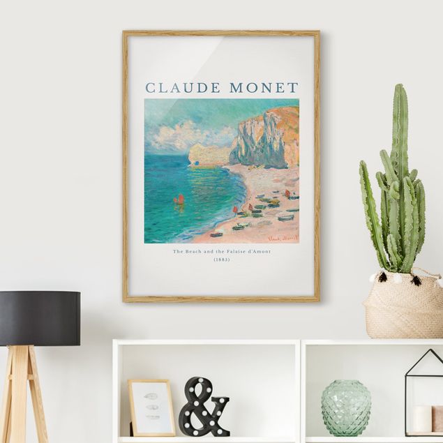 Poster con cornice - Claude Monet - La spiaggia