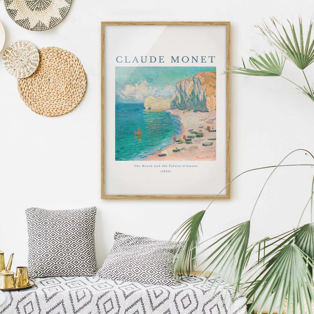 Poster con cornice - Claude Monet - La spiaggia